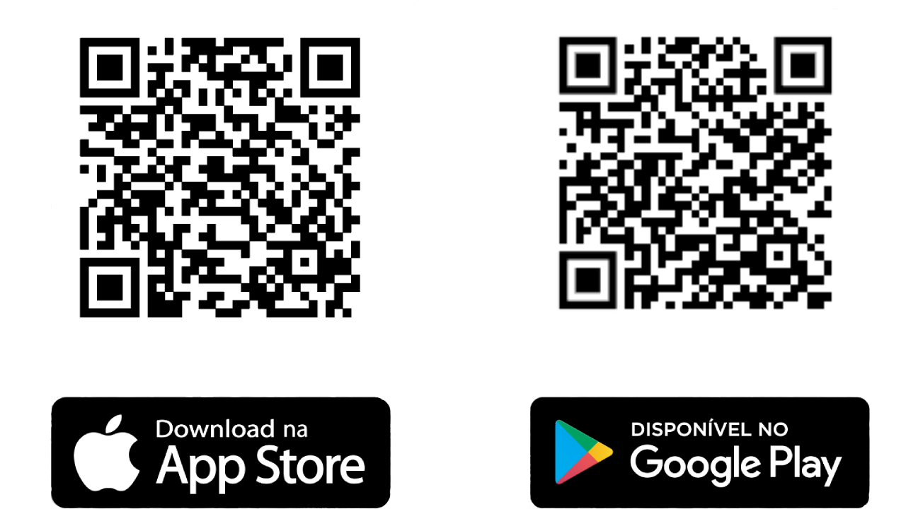 QRCode com links para download do App